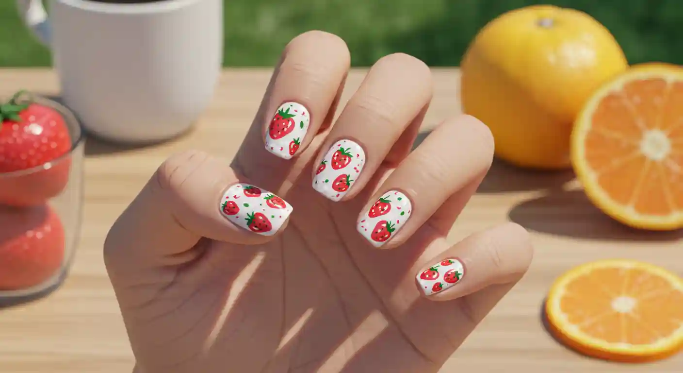 Strawberry Nails – Tren Kuku Musim Panas yang Manis dan Populer